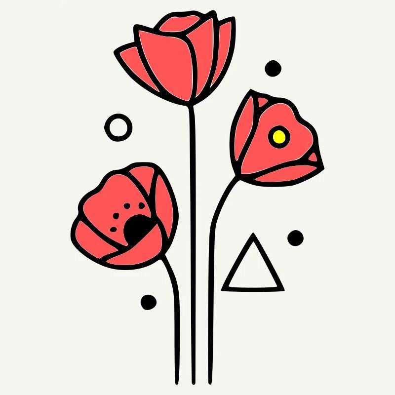 mohnblume-mohnblumen-minimalistisch-line-art-4