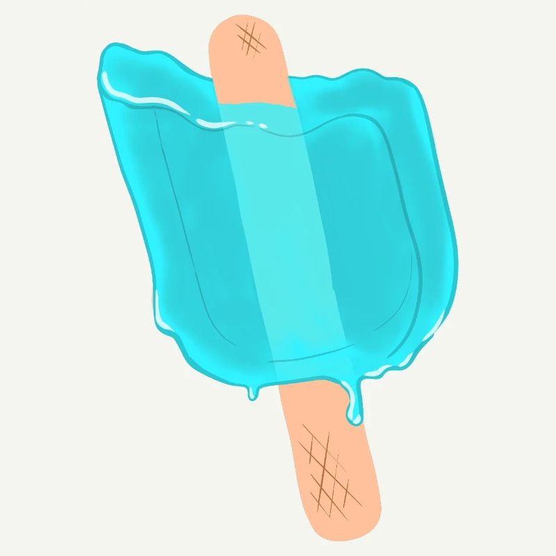 Blue popsicles