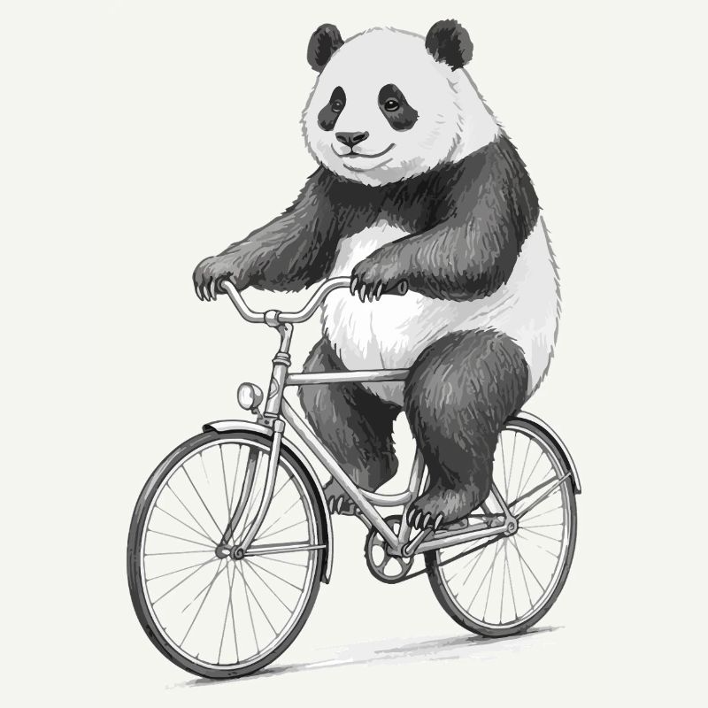 Panda à vélo