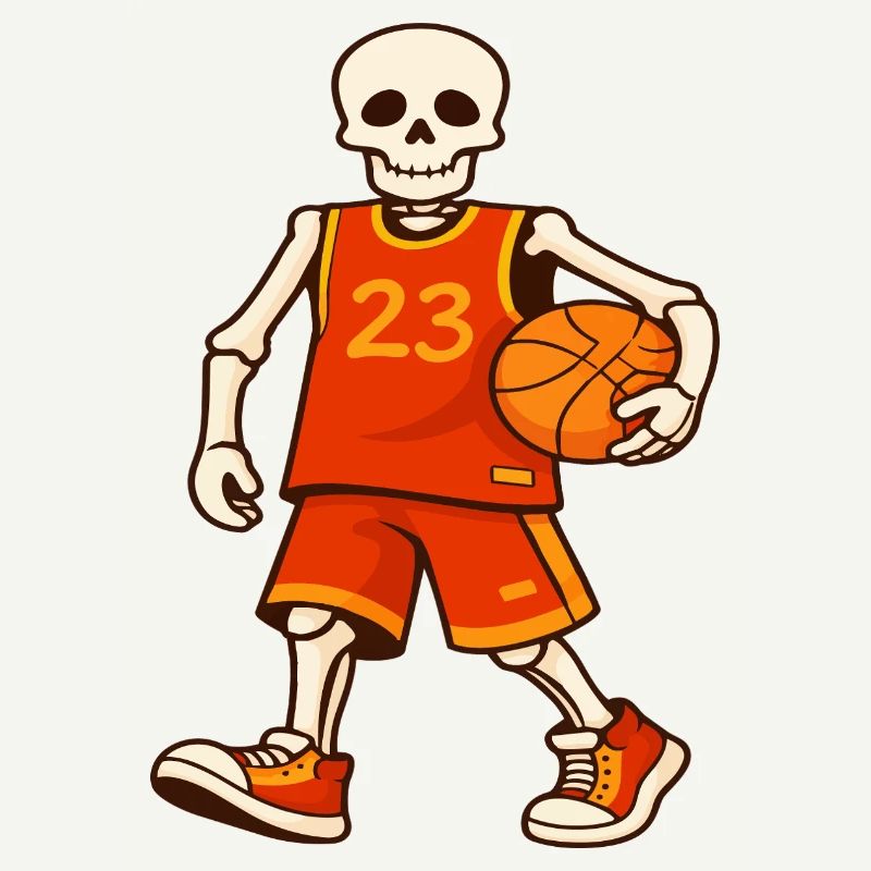 Skeleton Hoops 23 Jersey