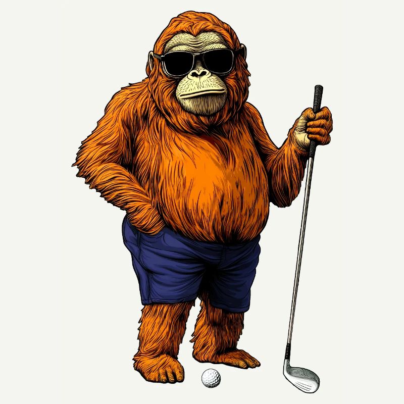 Monkey Golfer