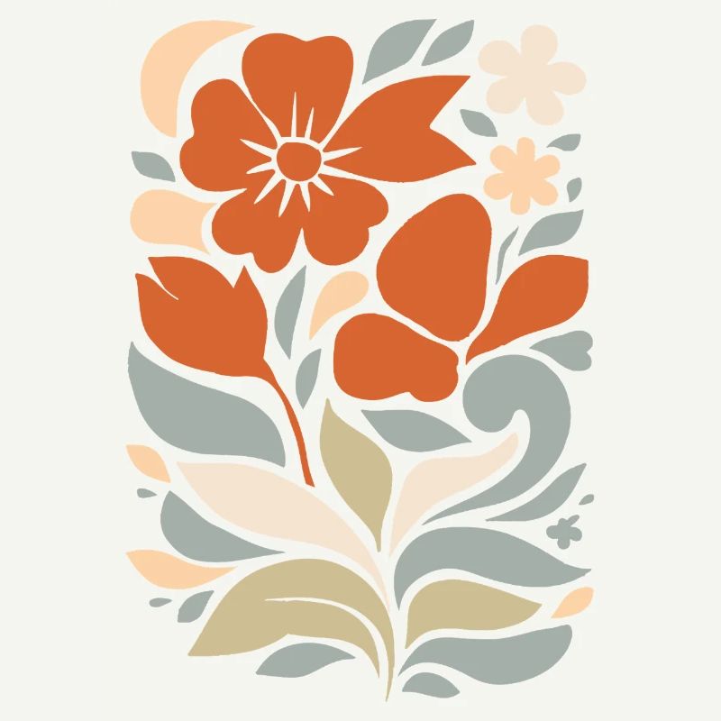 Abstract Floral Pattern Illustration