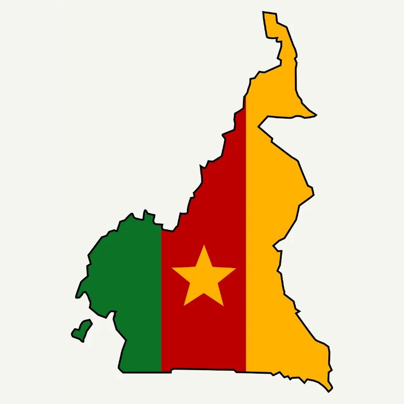 Cameroon Flag Map