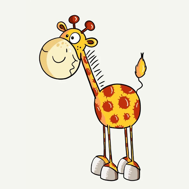Drollige Giraffe - Giraffen - Comic - Fun