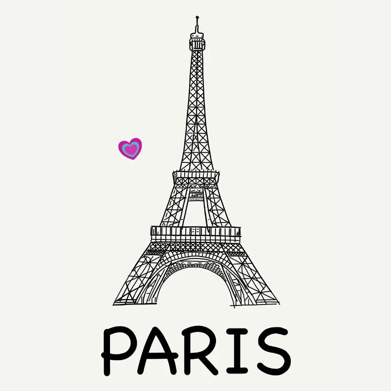 Eiffel Tower Paris Line Drawing