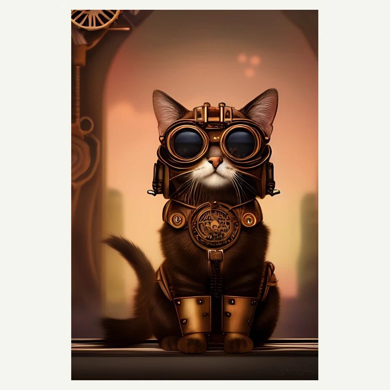 Chat Steampunk Style