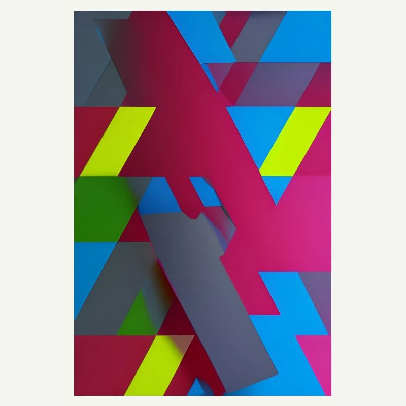 Composition du triangle géométrique néon