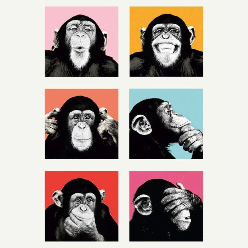 Pop-Art Affe Farbexplosion