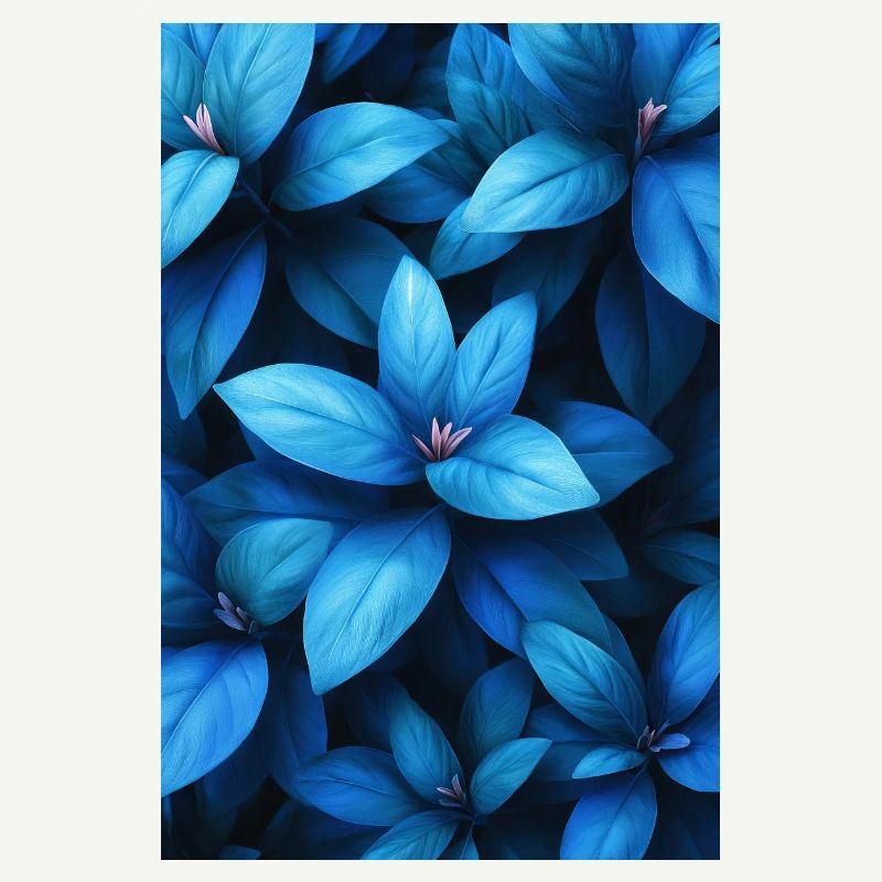 Cobalt Blue Leaf Weave