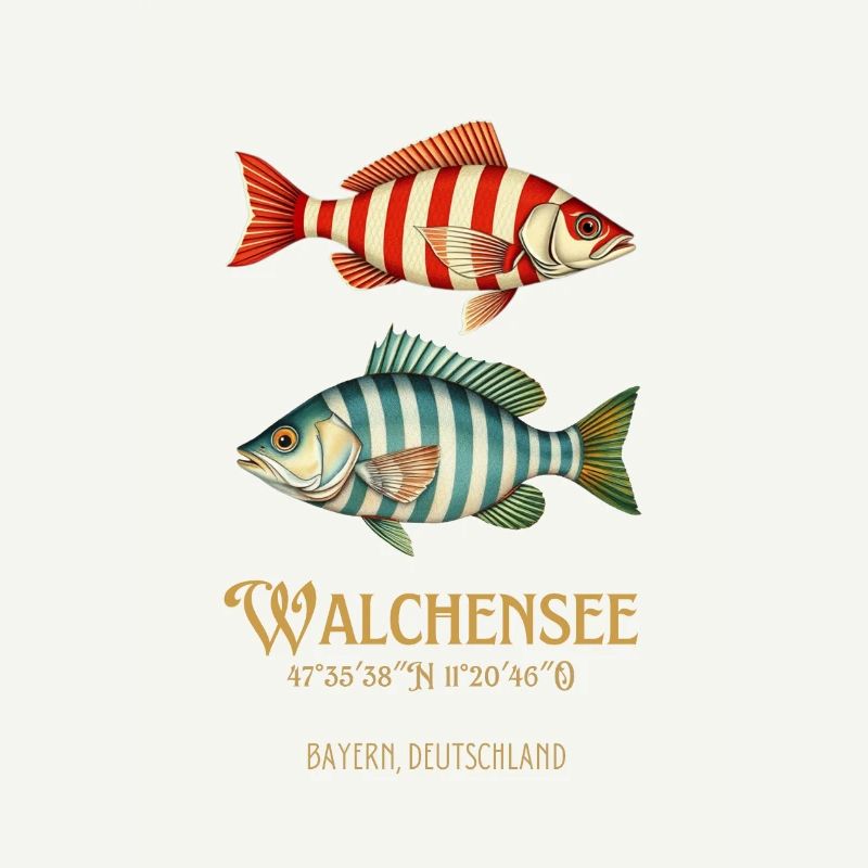 Walchensee Germany nautical striped fish