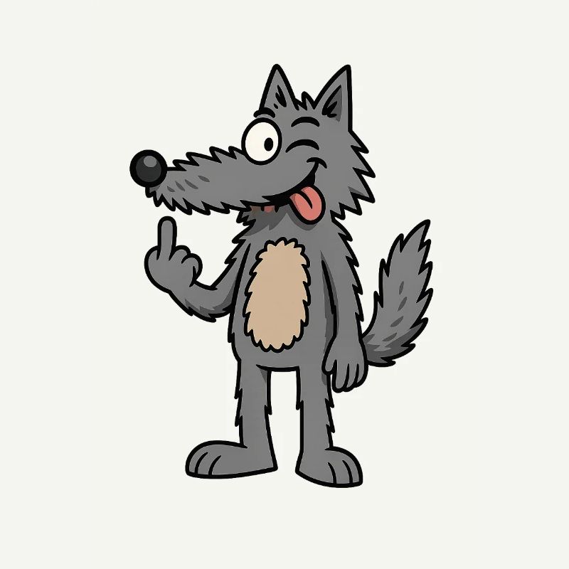Waldemar Wolf Funny Comic Wolf