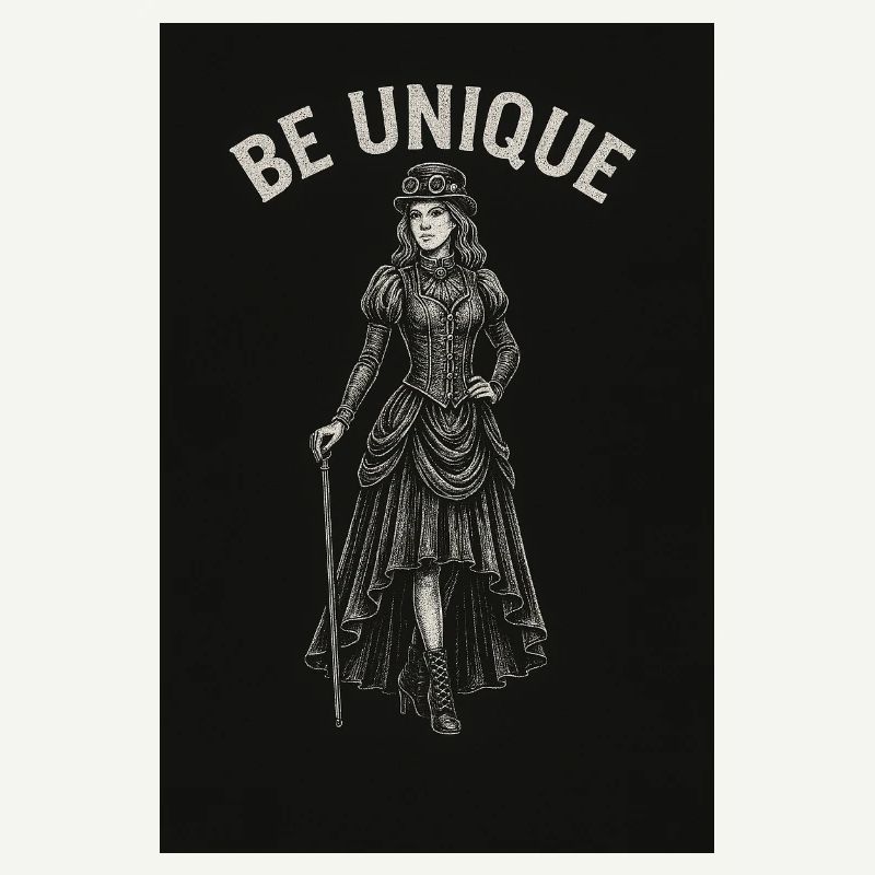 Steampunk Dame mit Leithuhn