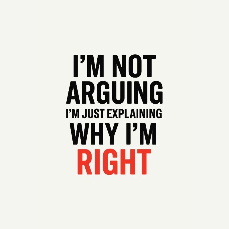 Je ne fais pas d’arguments Texte