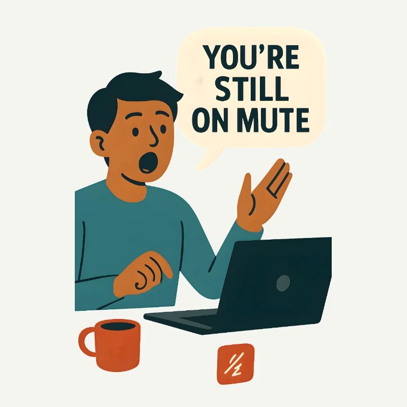 Mute Status Speech Bubble Graphic