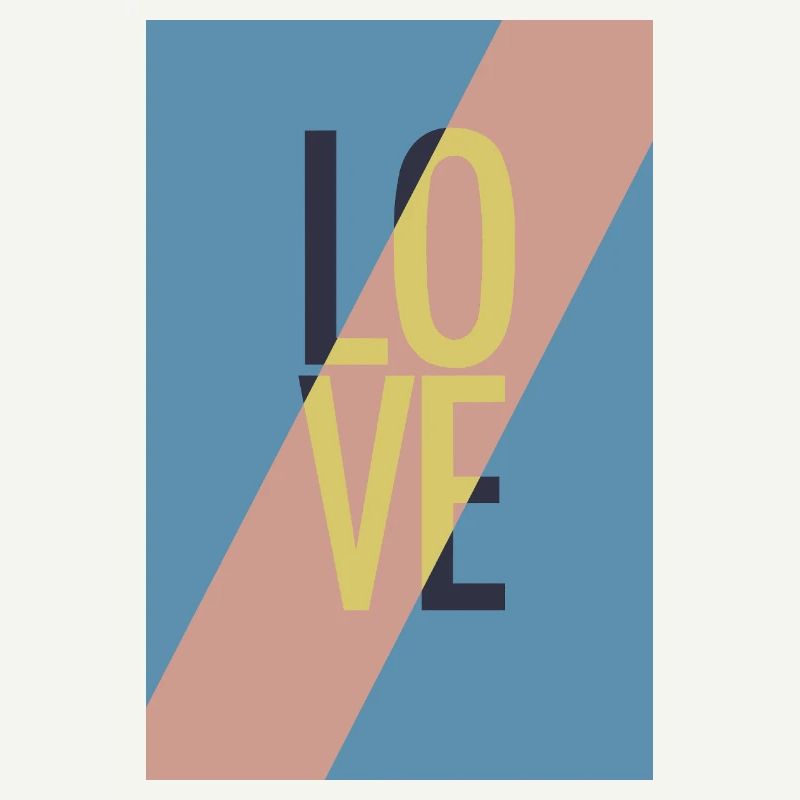 Message d’amour moderne avec design abstrait