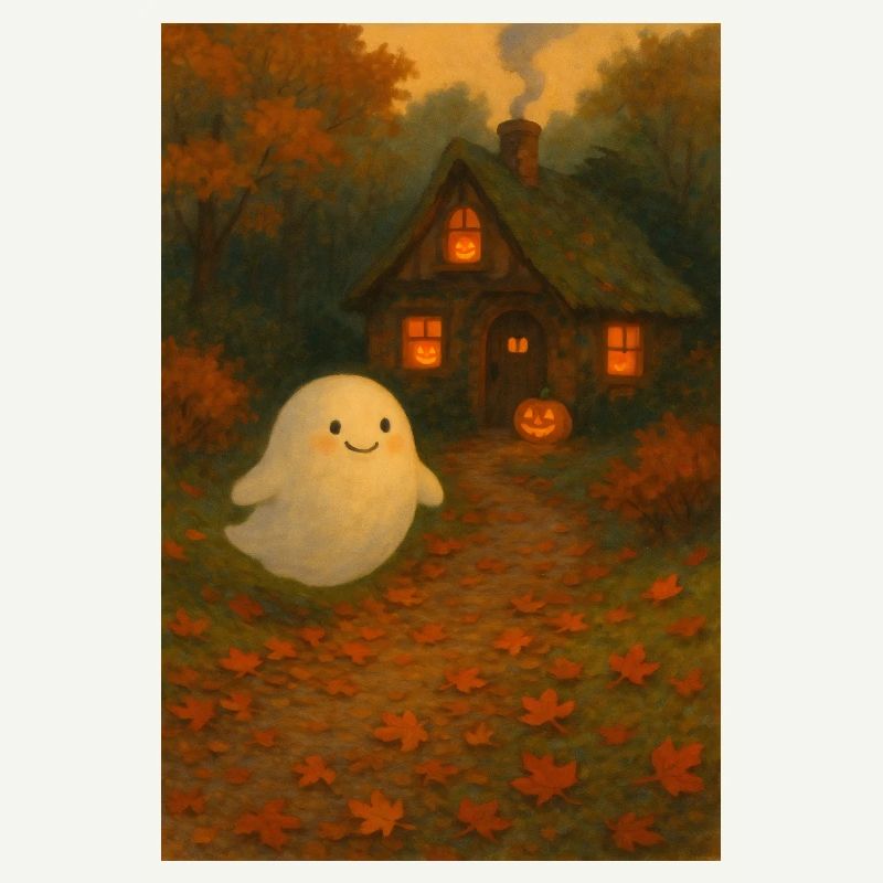 Fantôme dans la forêt d’automne