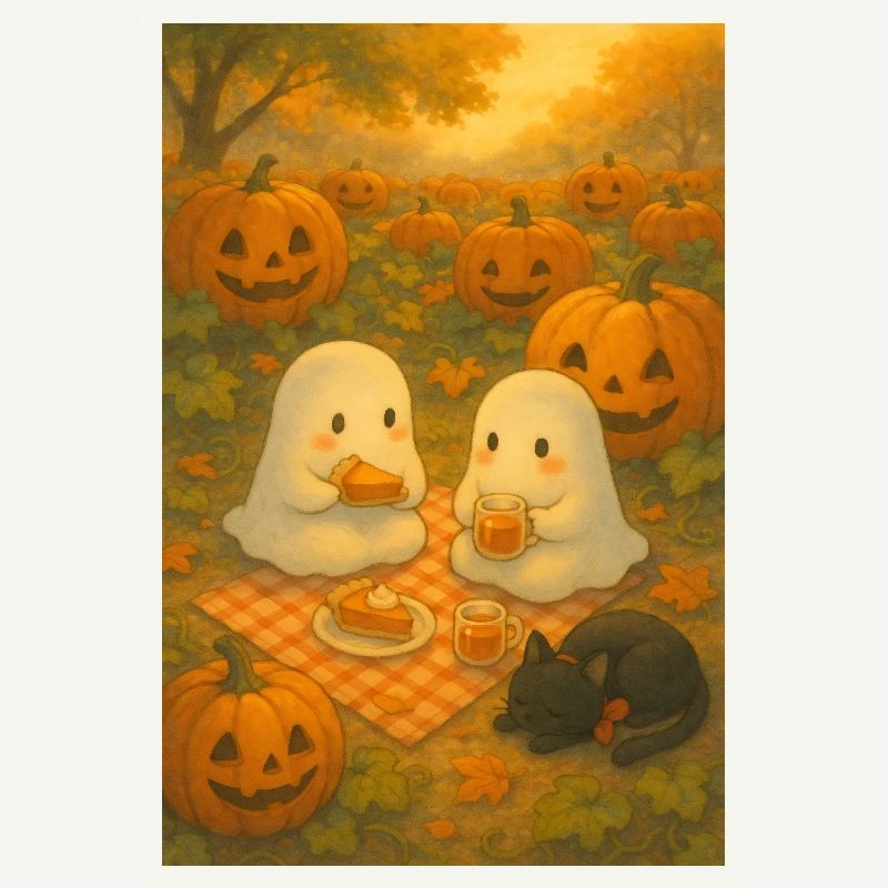 Herbst Picknick mit Geistern