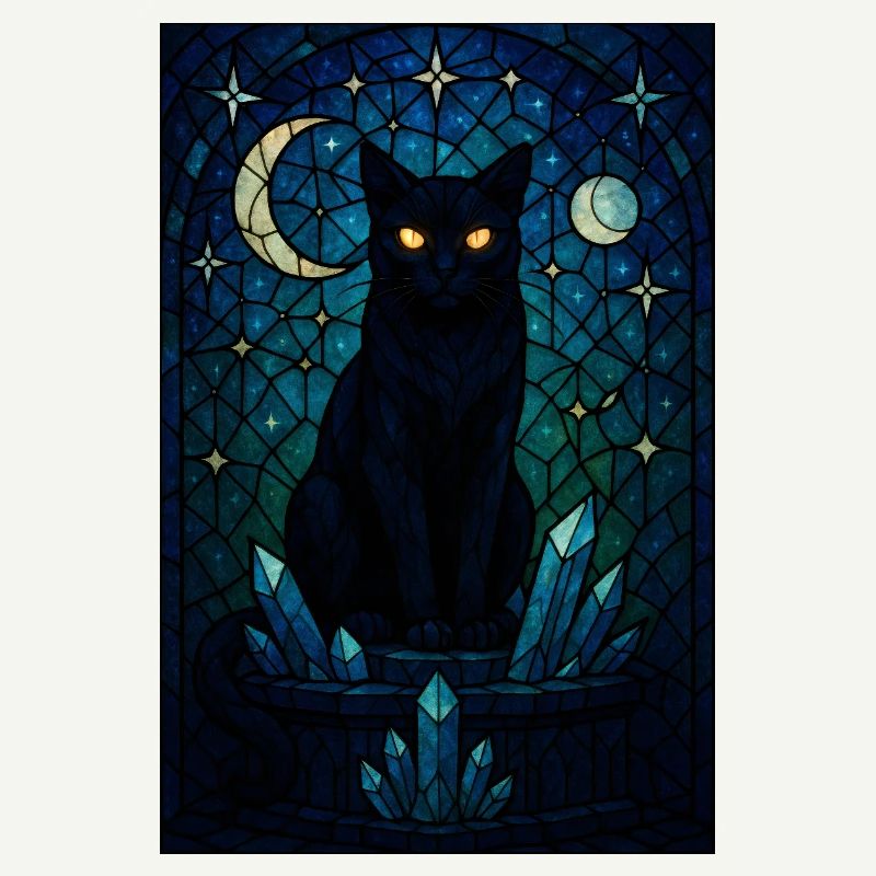 Prisme de cristal Midnight Cat