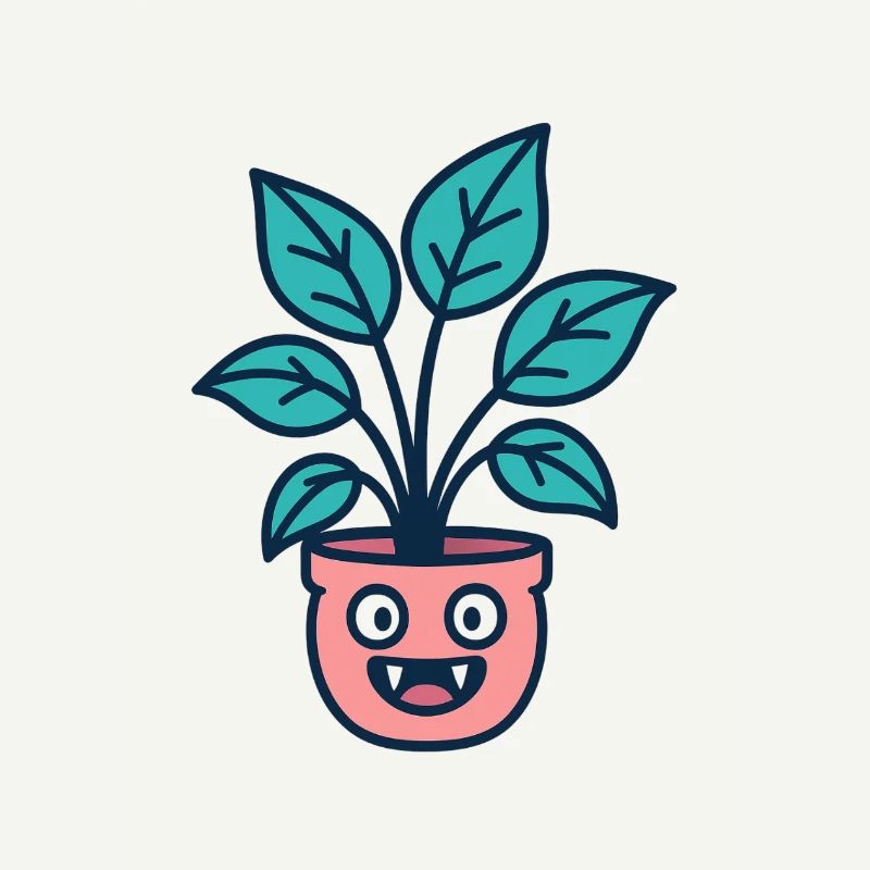 Pot de fleurs joyeux