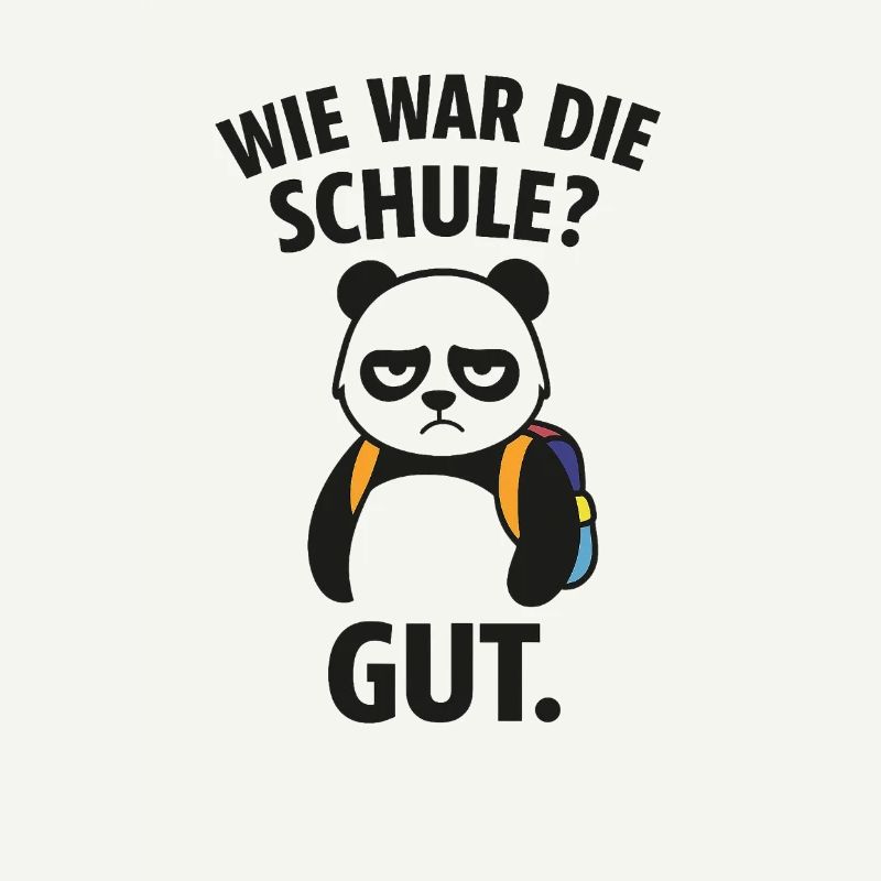 Panda with backpack school question