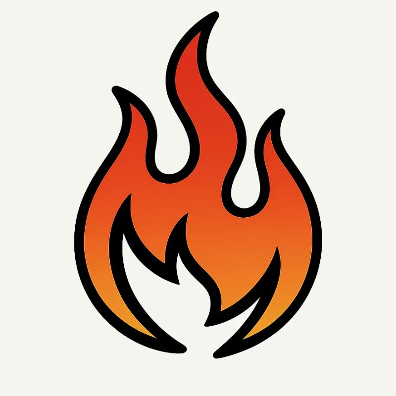 Flame Fiery Gradient Warm