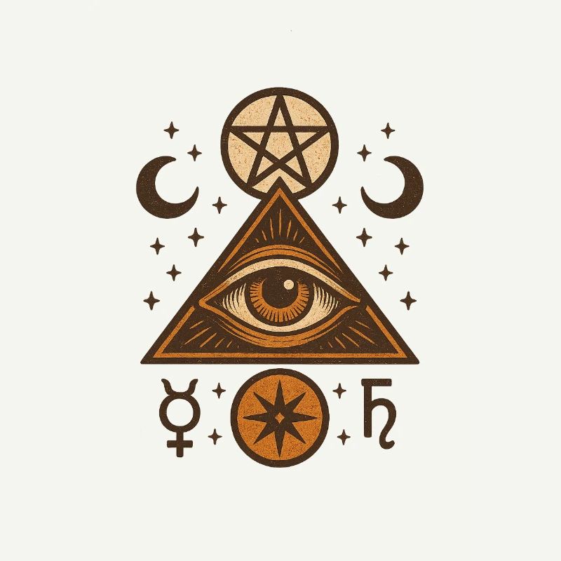 Amulette de l’œil dans le triangle de l’étoile