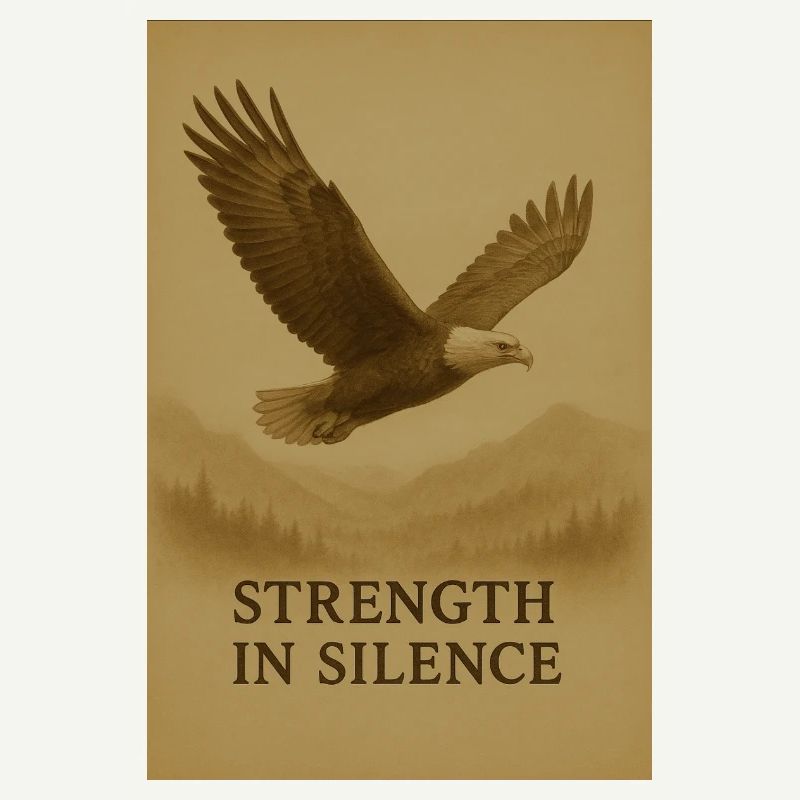 La force dans l’aigle du silence