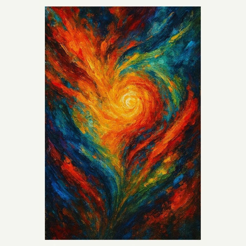 Vortex Chromatique Abstrait Feu