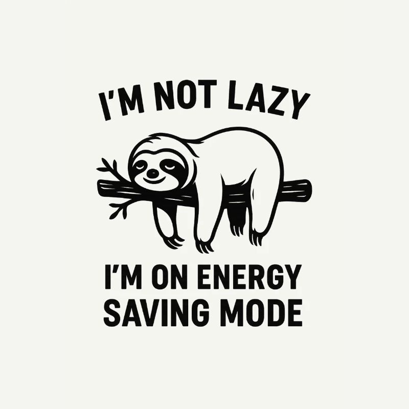 I'm Not Lazy – Power Saving Mode Sloth