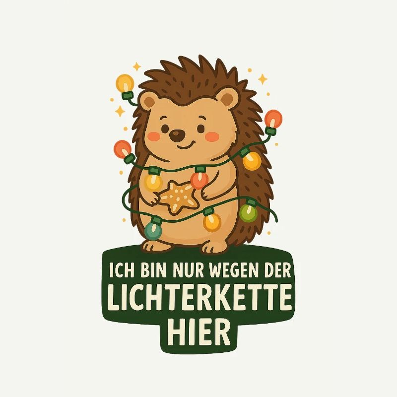 Igel mit Lichterkette