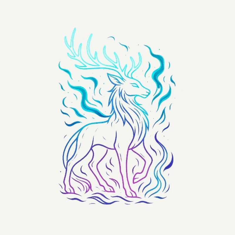 Neon Dragon's Line in Gradient