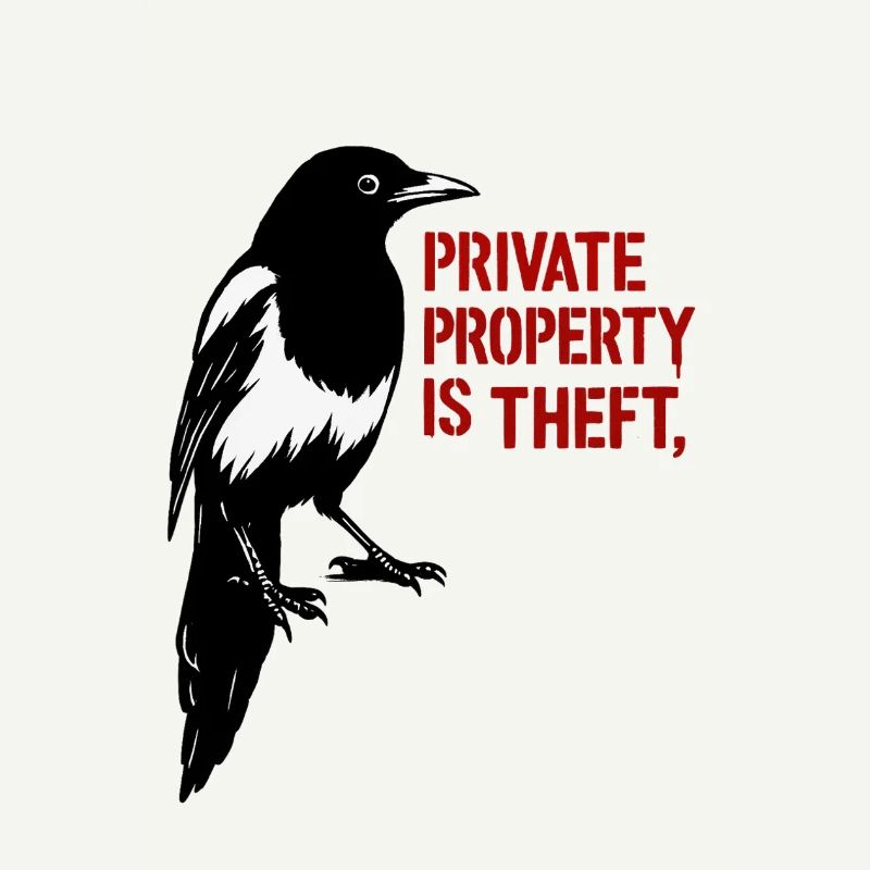 Message de pie, corbeau et rouge