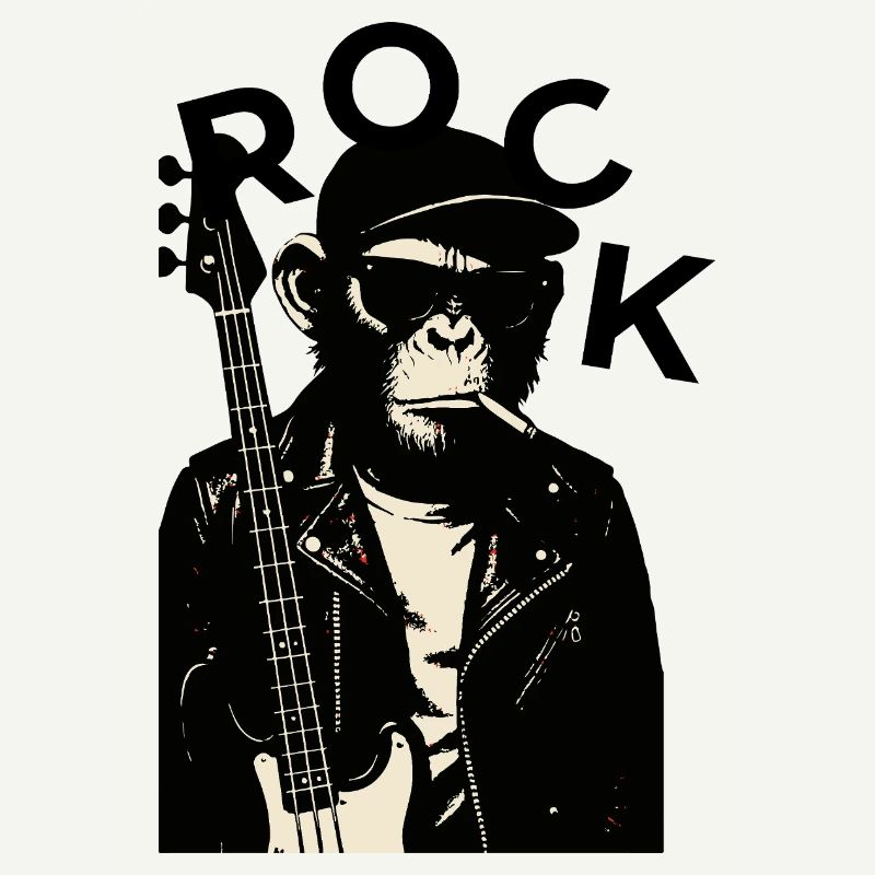 Monkey Biker Guitariste de rock