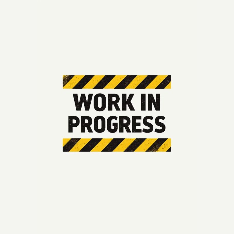 Progrès en cours – bande d’avertissement