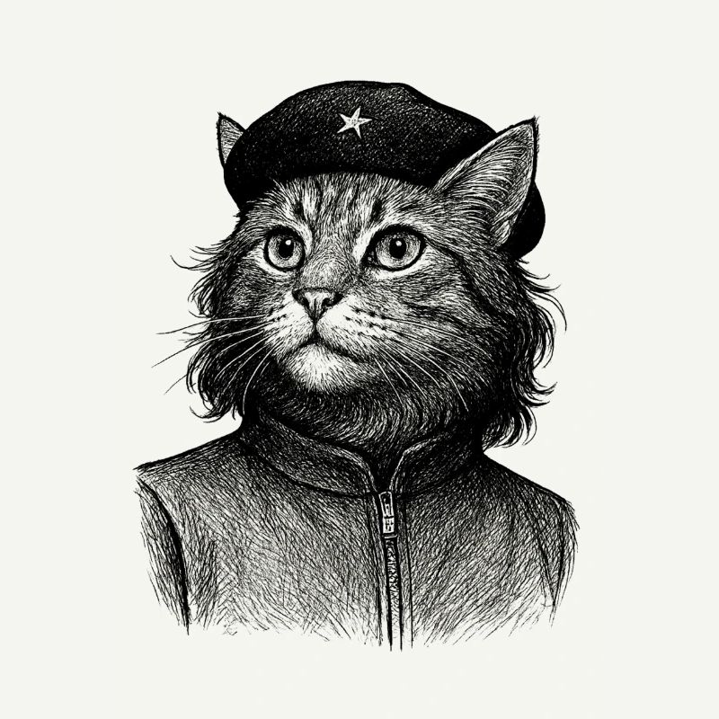 Chat avec béret