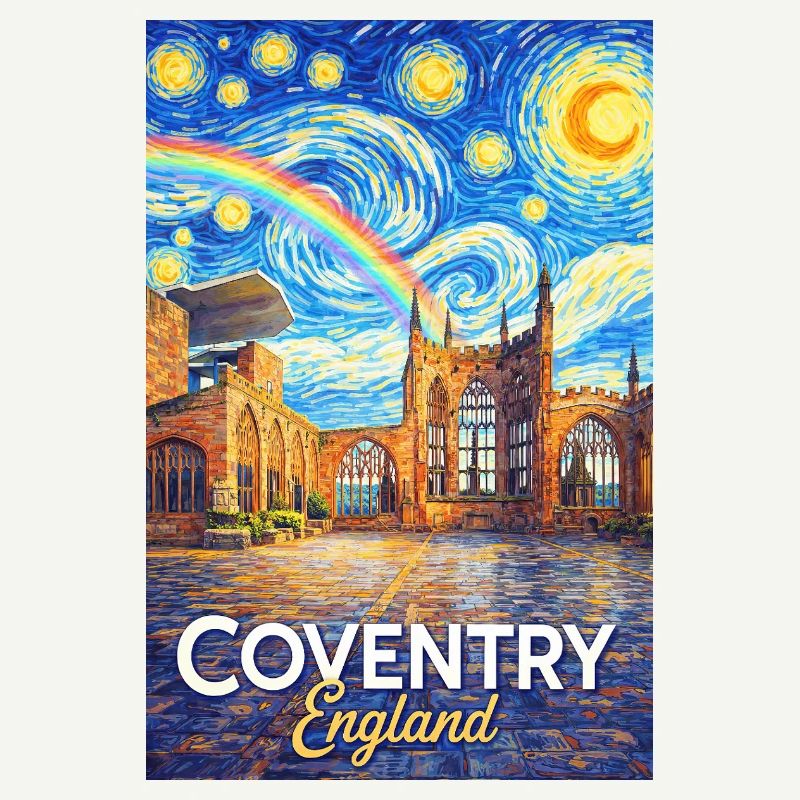 Coventry, Angleterre, Skyline Starfall