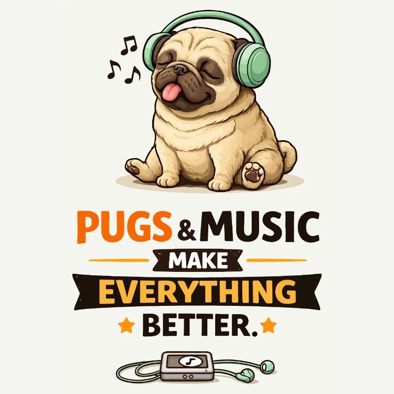 Pug Beats: Music Makes Everything Better