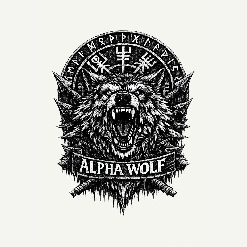 Alpha Wolf Runic Crest