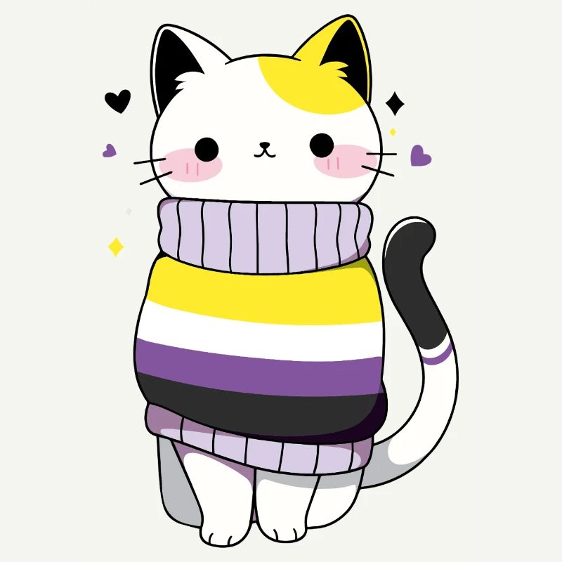 Nonbinary Cat CSD queer pride month LGBT queer
