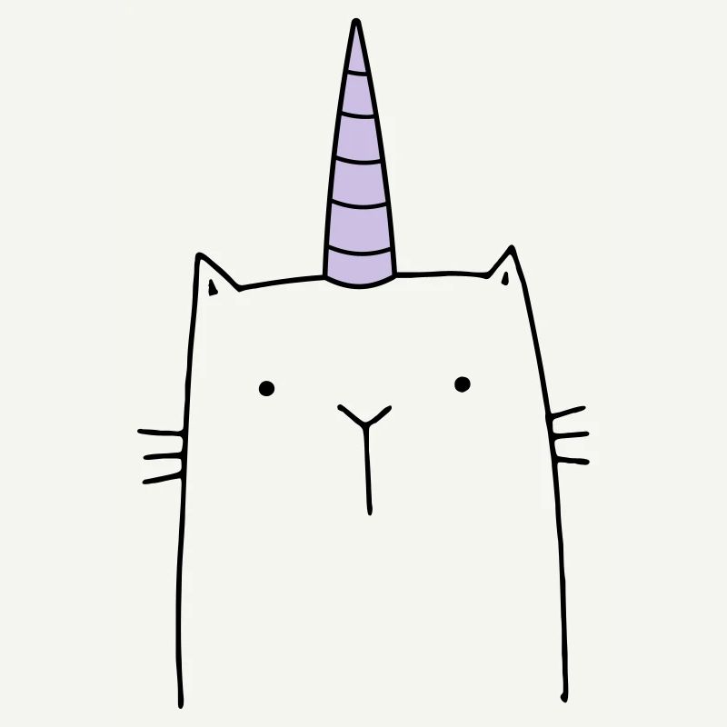 Cadeau mignon chat licorne