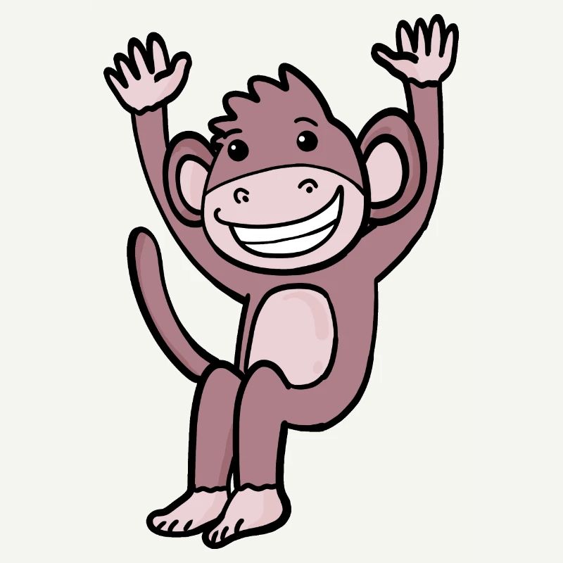 Cute laughing monkey