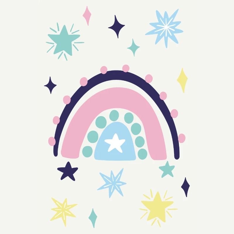 Pastel Star Rainbow Arc