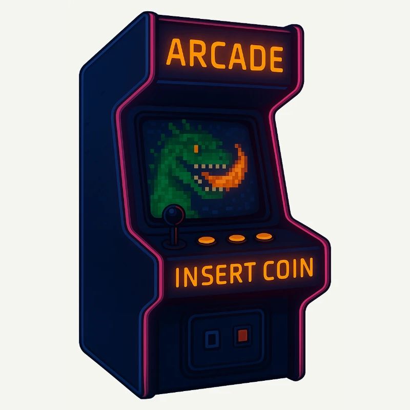 Dino Arcade Neon Pixel