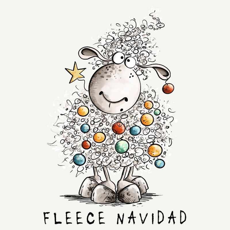 Fleece Navidad Weihnachtsschaf Cartoon Schaf