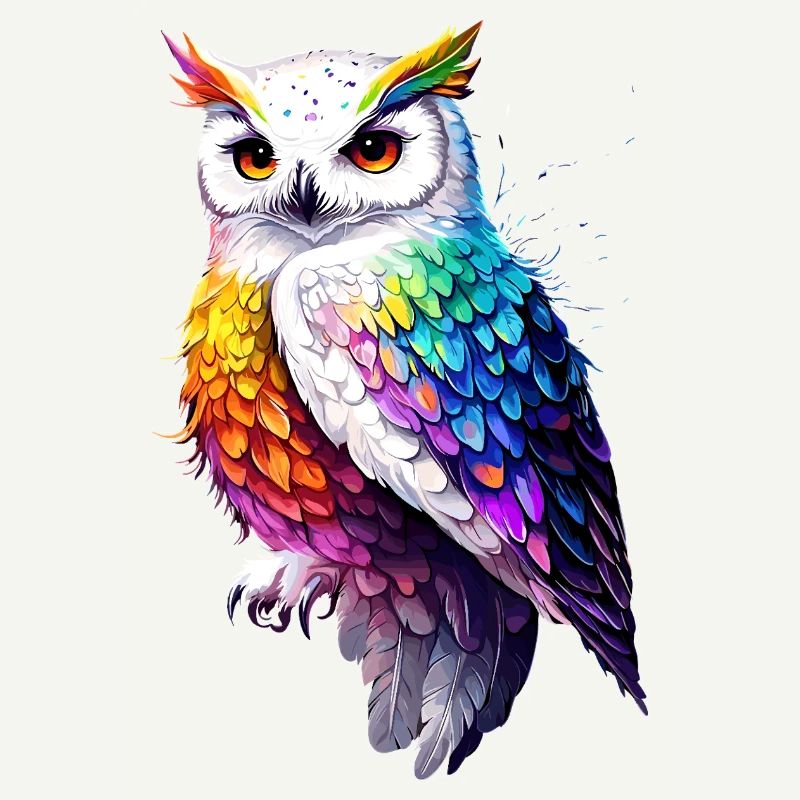 Schneeeule Weiße Eule Kauz Uhu Owl Schnee Eulen