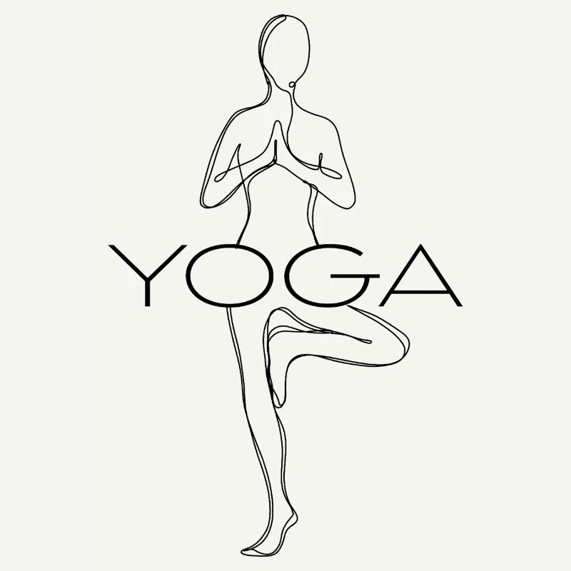 Posture de yoga - Conception de lignes de salutation au soleil