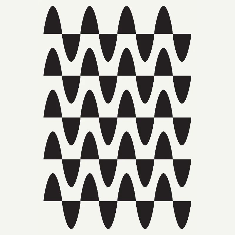 Midnight Wave Grid Pattern