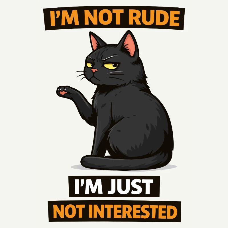 Attitude de chat pas intéressé