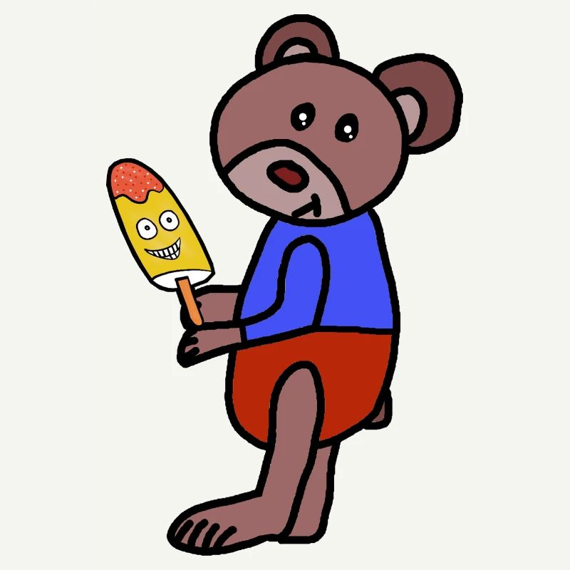 Bär Teddy  Eiskrem  Eis Kind