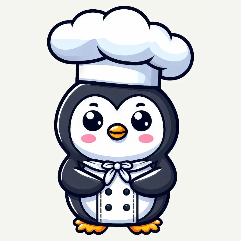 Mignon pingouin Chef bande dessinée conception de bande dessinée